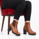 Chuky Heel bottines- Tabac